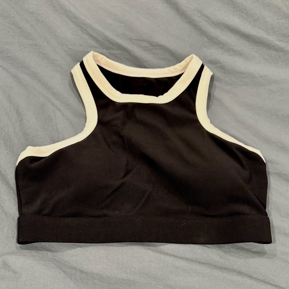Black and White Gym Top